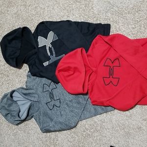 Lot of 3 Under Armour Hoodies Boys Size 6/7